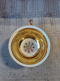 Bavaria Germany White and Gold Toned Demitasse and Saucer Set (A)