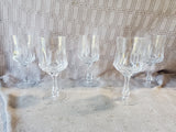 Set of 5 Signed Crystal Wine Goblets