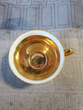 Bavaria Germany White and Gold Toned Demitasse and Saucer Set (B)