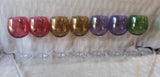 Lot of 7 Lenox "Tuscany Harvest" Multi-Colored Balloon Wine Glasses