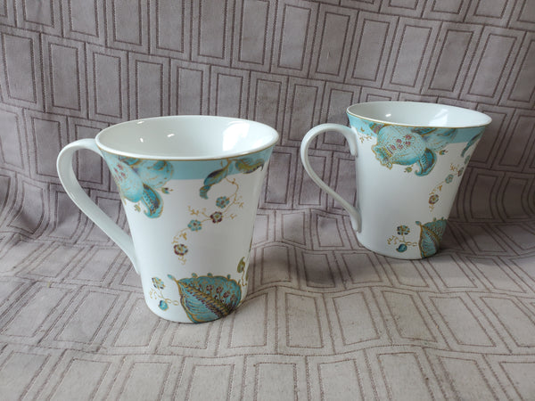 Pair of 222 Fifth "Eliza Spring" Coffee Mugs
