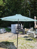 7' Robin's Egg Blue Striped Umbrella