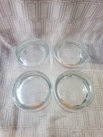 Set of 4 Clear Glass Ripple Glass Tumblers