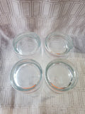 Set of 4 Clear Glass Ripple Glass Tumblers