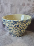 Pair of Roseville Pottery Blue Spongeware Mixing Bowls