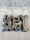(A) Rustic Metal "Body/Soul" Sign