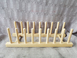Wooden Plate Rack Cabinet Organizer