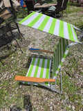 Low Reclining Beach Chair w/Adjustable Sun Shade(two available, priced separately)