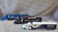 Lot of 3 Toy Racing Team Transport Trailers