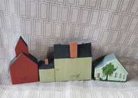 Lot of Wooden House Figurines