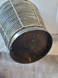 Wooden and Metal Floor Vase