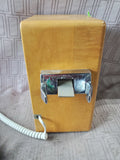 Vintage Wooden Block Rotary Style Button Phone UNTESTED