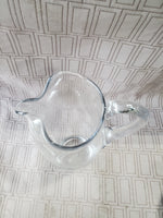 Etched Clear Glass Pitcher