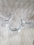 Etched Clear Glass Pitcher