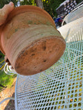Large Shallow Terracotta Planter w/Flower Embellishment