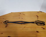 Black Metal Fireplace Scissor Tongs