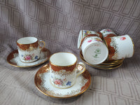 12 Piece Hammersley & Co. Demitasse and Saucer Sets