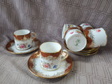 12 Piece Hammersley & Co. Demitasse and Saucer Sets