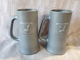 Pair of Matte Black Playboy Bunny Steins (B)