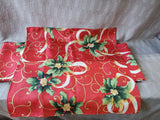 Set of 6 Red Holly Berry Fabric Napkins