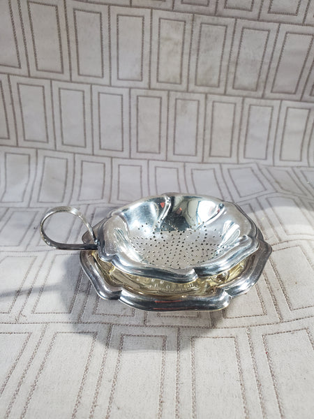 Silverplate Tea Steeper with Saucer
