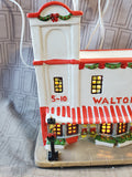 Holiday Time "Walton's 5 & 10" Lighted House WORKS (B)