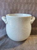 Temp-Tations by Tara "Woodland" White Ceramic Utensil Crock