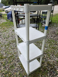 4-Tier White Plastic Lightweight Shelving Unit (B)