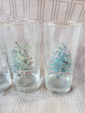 Set of 4 Spode Christmas Tree Highball Glasses (2 SETS AVAILABLE PRICED INDIVIDUALLY AT $10 EACH)