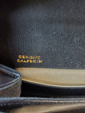 Genuine Calf Skin Black Hand Bag