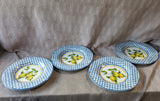 Set of 4 Colonial Williamsburg Lemon Melamine Salad Plates