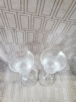 Pair of Royal Doulton "Oxford" Crystal Stemmed Candlestick Holders