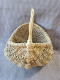 Woven Straw Gondola Style Basket