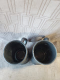 Pair of Matte Black Playboy Bunny Steins (B)