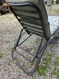 Green Aluminum Chaise Lounge W/Outdoor Cushion