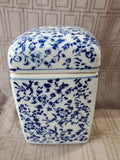 Blue and White Ceramic Trinket Box
