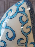 Blue and White Ceramic Shoe Figurine
