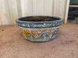 Shallow Painted Terracotta Planter