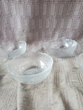 20 Piece Clear Glass Flower Petal Dish Set