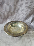 Silverplate Reticulated Rim Trinket Dish