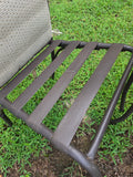 Bronze Tone Metal Bistro Set w/Faux Tile Top Table