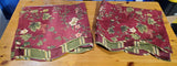 Pair of Waverly Wine Red Scalloped Edge Grape Motif Valances