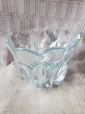Heavy Clear Glass Flower Bowl