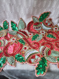 Embroidered and Beaded Table Runner