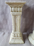 Set of 3 Resin Greco-Roman Style Column Pillar Candle Holders