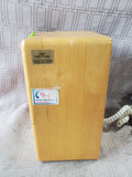Vintage Wooden Block Rotary Style Button Phone UNTESTED