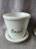 Pair of Ceramic "Basil" Planters