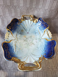 Blue and Gold Toned Decorative Tray
