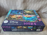 Disney Thomas Kinkade Set of 4 500 Piece Puzzle Box UNOPENED