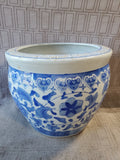 Blue and White Ceramic Planter